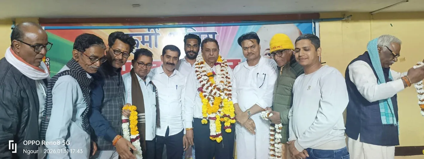 कुर्मी क्षत्रीय गौर समाज के जिलाध्यक्ष बने सेवानिवृत्त शिक्षक नर्मदाप्रसाद गौर