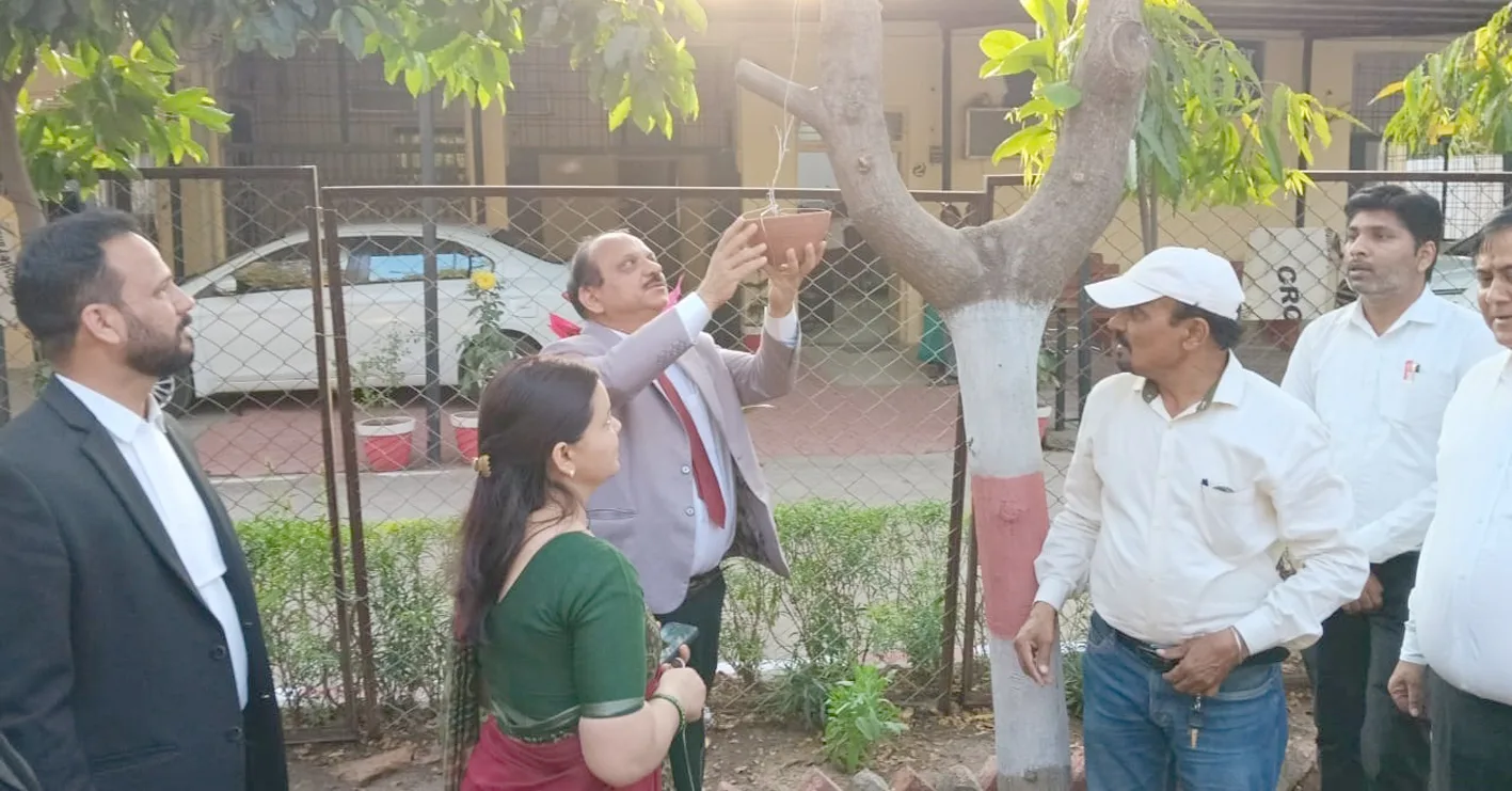नार्मदीय ब्राह्मण समाज युवा संगठन ने पक्षियों के लिए लगाए सकोरे