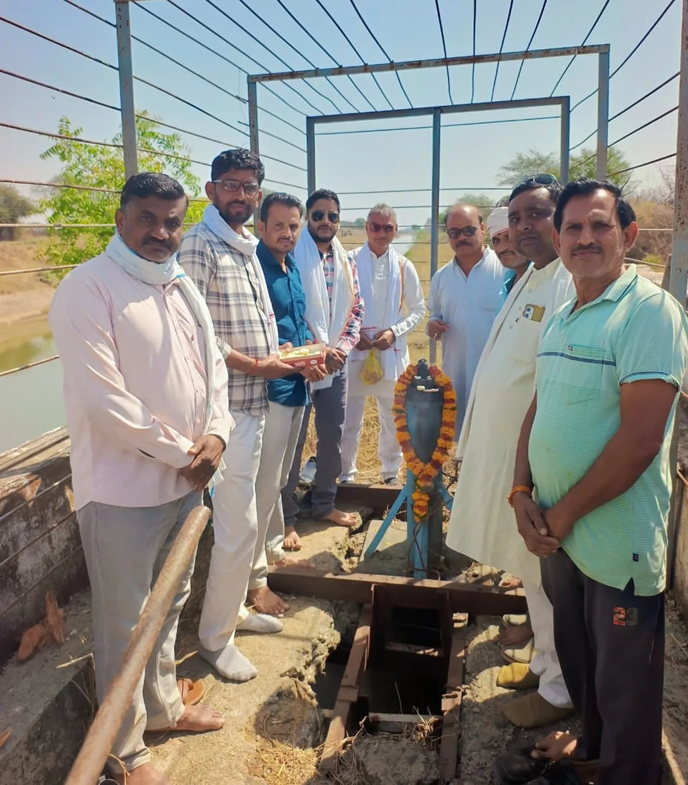माचक नहर में जल प्रवाह शुरु, विधिवत जल पूजन के साथ हुआ शुभारंभ