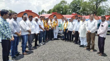पेयजल संकट से राहत के लिए 11 ग्रामों को मिले फायर फाइटर पानी टैंकर
