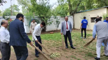 न्यायालय परिसर में स्वच्छता अभियान के तहत की साफ-सफाई  