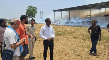 बायोमास प्लांट में भीषण आग, लाखों का नुकसान