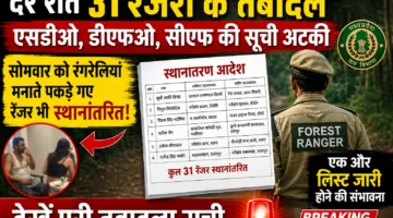 देर रात 31 रेंजरों के तबादले , एसडीओ, डीएफओ, सीएफ की सूची अटकी