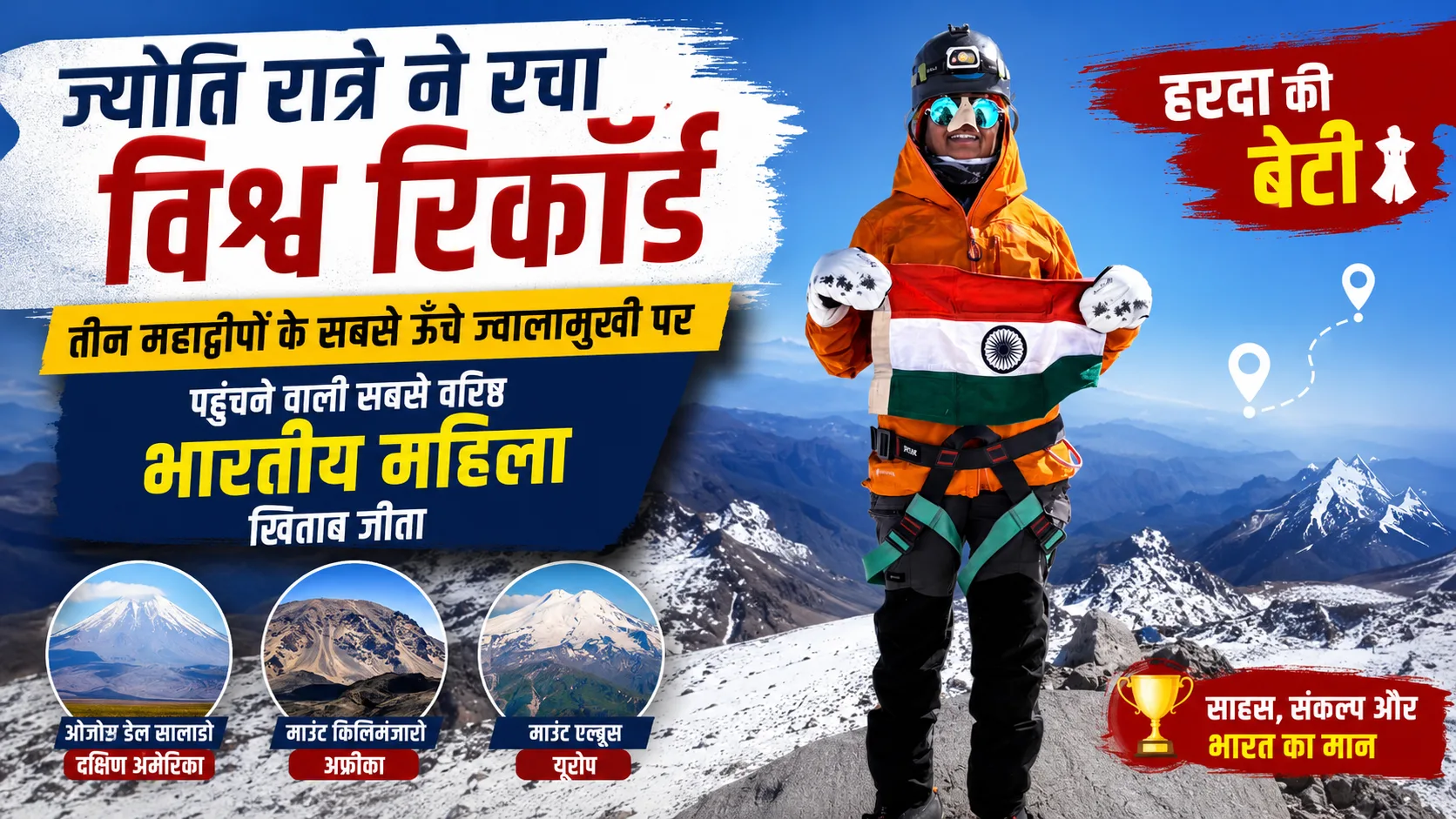हरदा की बेटी ने रचा विश्व रिकॉर्ड 