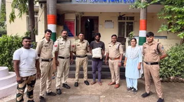 भुट्टा बेचने की आड़ में गांजा बेचने वाला तस्कर गिरफ्तार