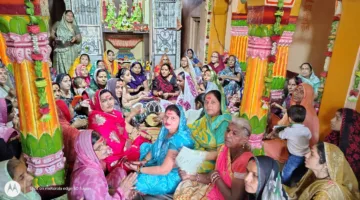 माहेश्वरी समाज राम मंदिर में महिलाओं ने बैठाई 24 घंटे की रामसत्ता