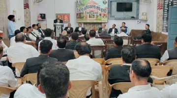 नेशनल लोक अदालत के संबंध में अधिवक्तागणों के साथ बैठक संपन्न